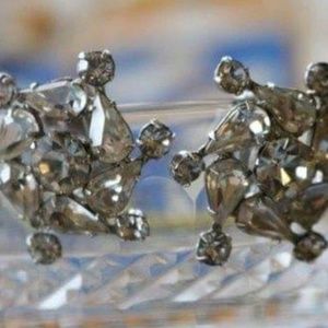 Weiss silver tone clip on earrings